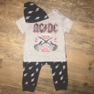 H M Matching Sets Hm Acdc Baby Boy Outfit Poshmark